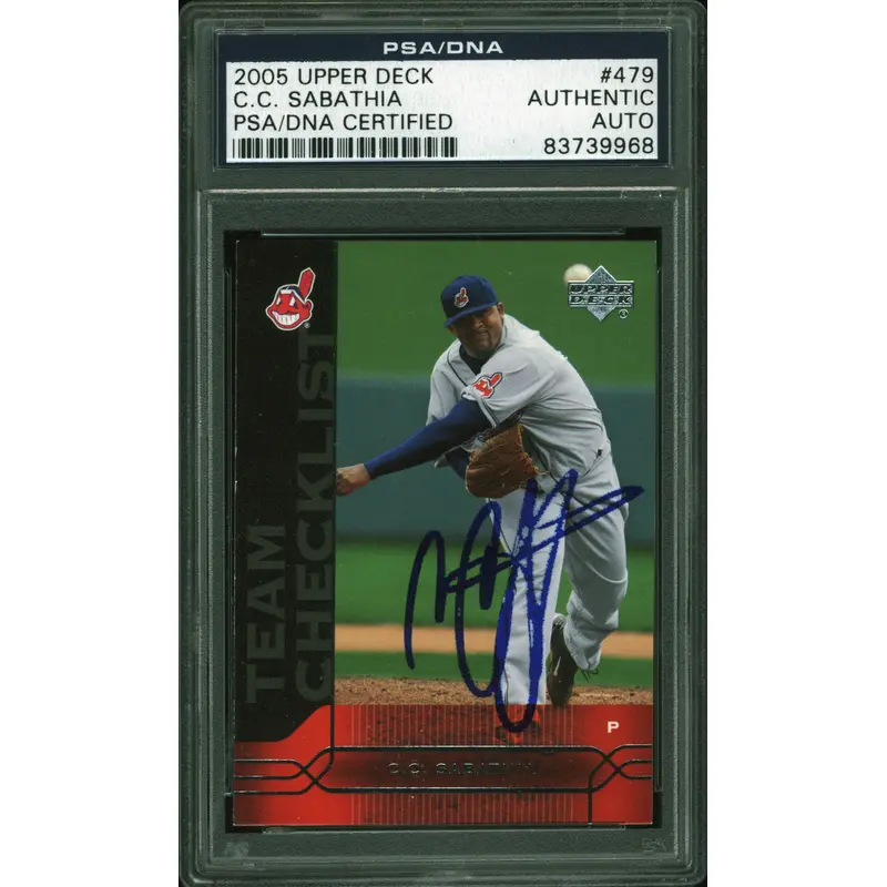 Yankees C.C. Sabathia Authentic Signed 2005 Upper Deck #479 Card PSA/DNA Slabbed