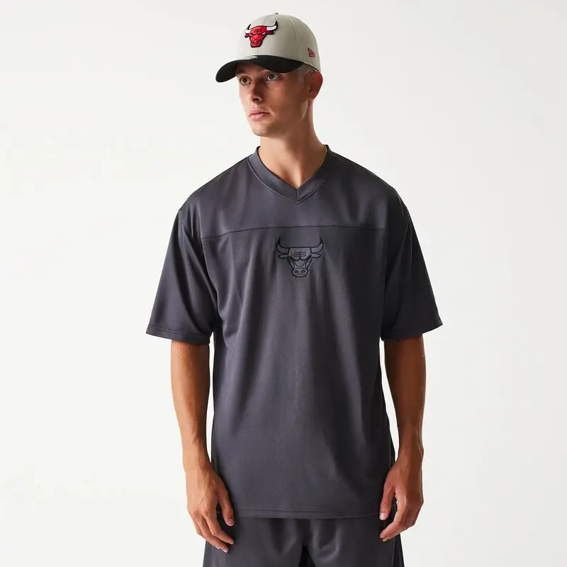 Chicago Bulls NBA Tonal Dark Grey Mesh Jersey