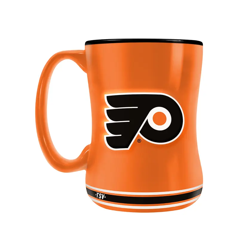 NHL Philadelphia Flyers Team Crest Sculpted Mug (14 oz)