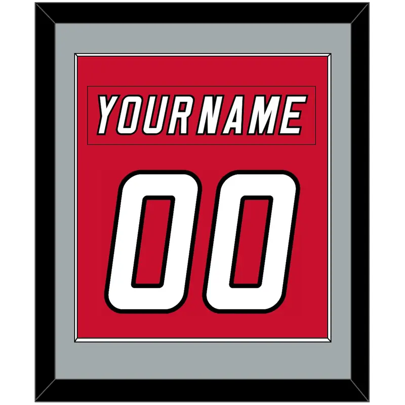 Carolina Nameplate & Number (Back) Combined - Red Jersey (2000-2007) - Single Mat 3