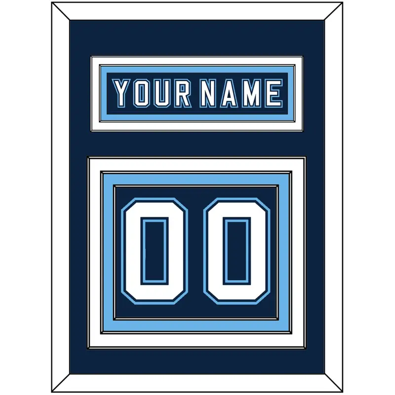 Maine Nameplate & Number (Back) - Road Navy Blue - Triple Mat 2