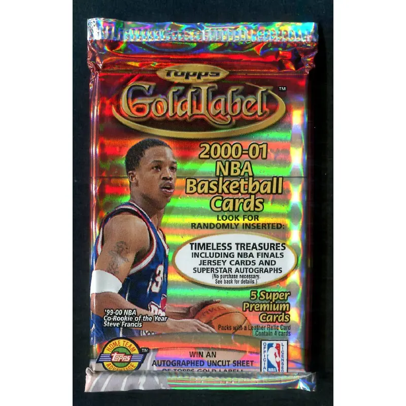 2000/01 Topps Gold Label Basketball Unopened Pack (HTA) (5)