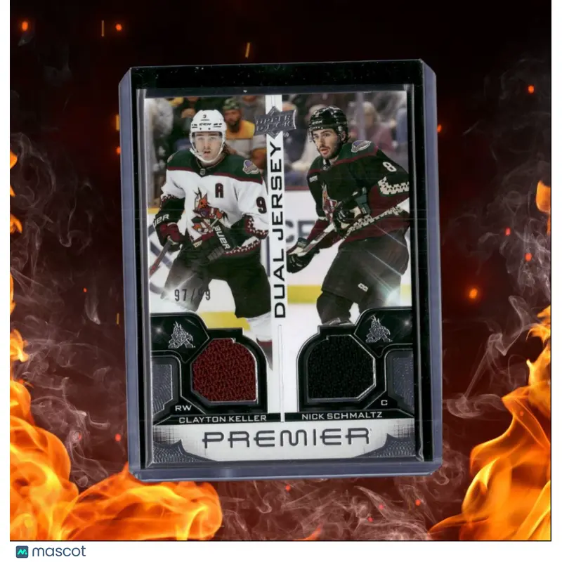 2022-23 Upper Deck Premier Clayton Keller / Nick Schmaltz Dual Jersey 97/99