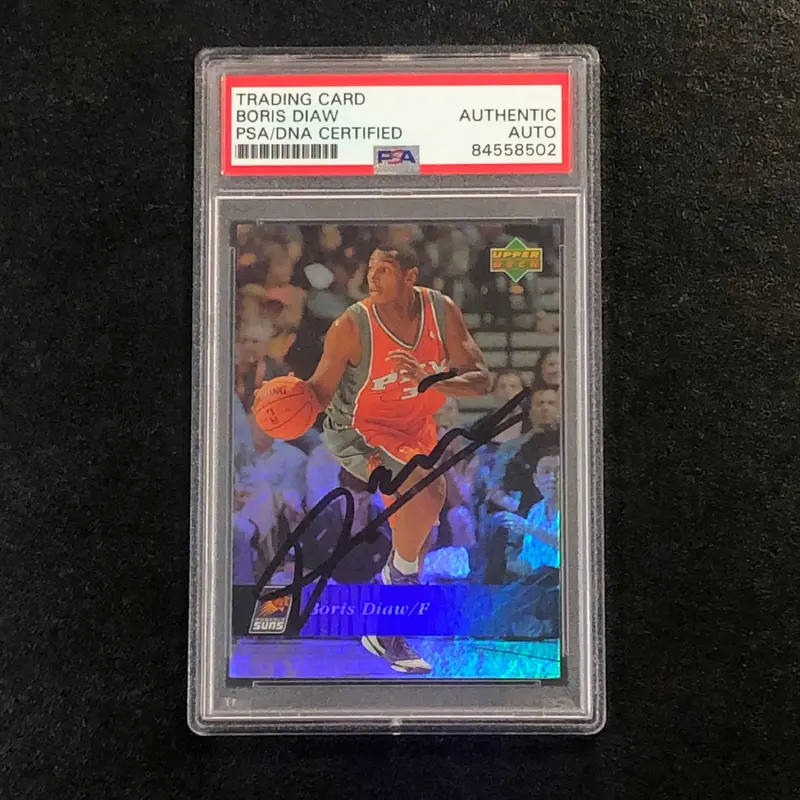 2006-07 Upper Deck Reserve #152 Boris Diaw Signed Card AUTO PSA Slabbed Suns