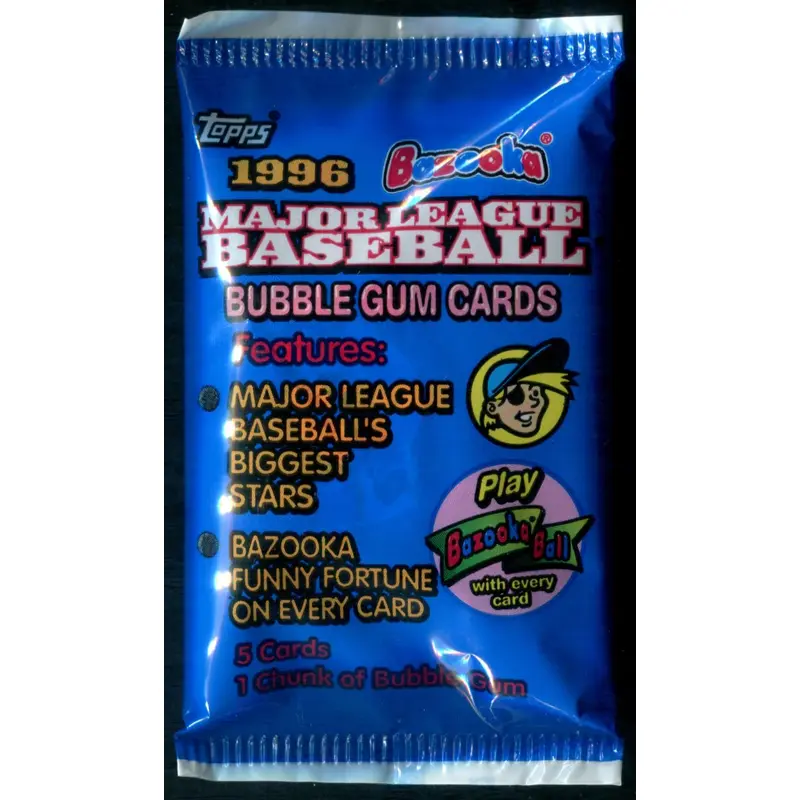 1996 Topps Bazooka Baseball Unopened Pack (5)
