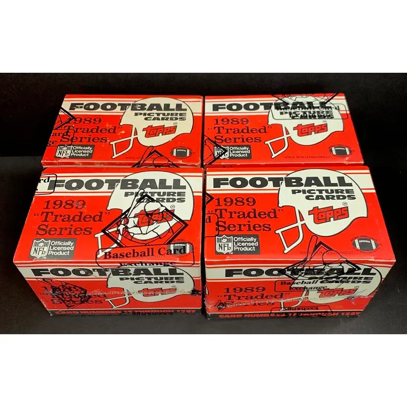 Flash Sale Friday:  (Lot of 4) 1989 Topps Football Traded Factory Sets (BBCE)