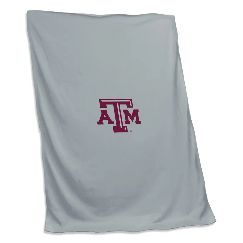 Texas A&M Gray Screened Sweatshirt Blanket