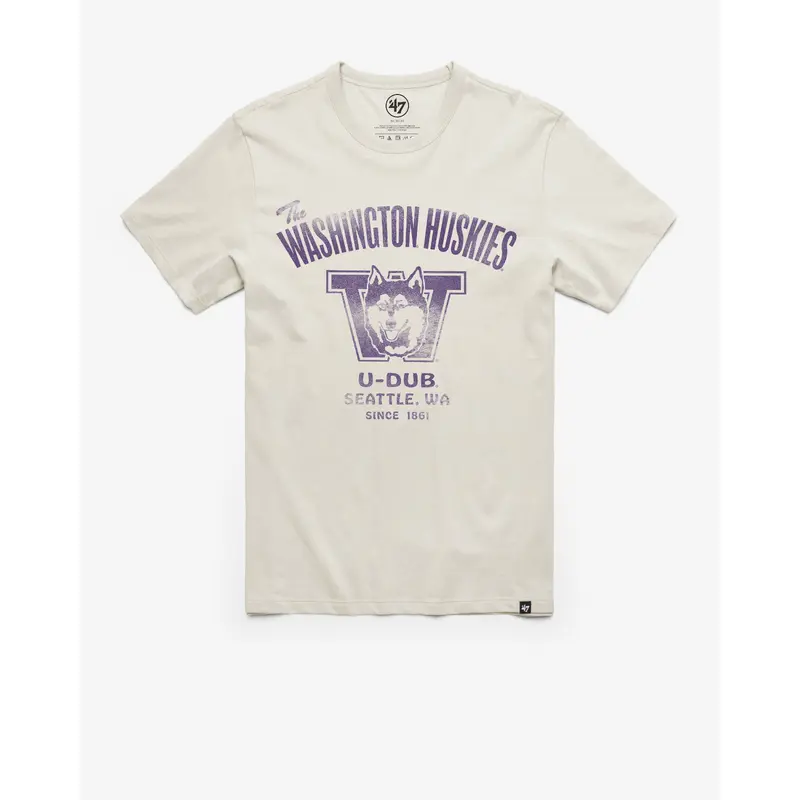 WASHINGTON HUSKIES VINTAGE WIDE OPEN '47 FRANKLIN TEE