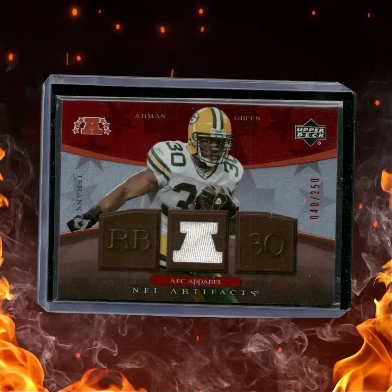 2007 Upper Deck Artifacts Ahman Green AFC Apparel Jersey Red 040/250 #AFC-AG