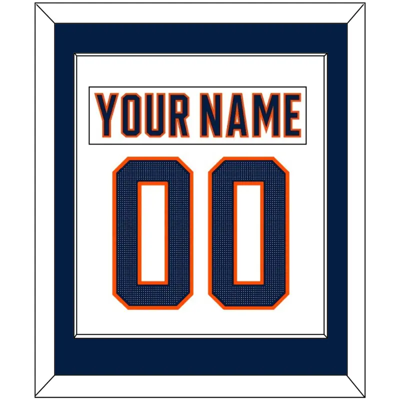 Edmonton Nameplate & Number (Back) Combined - Road White (2017-2022) - Single Mat 1