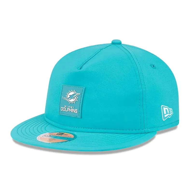 Miami Dolphins NFL Sideline 2025 Turquoise Retro Crown 59FIFTY Fitted Cap