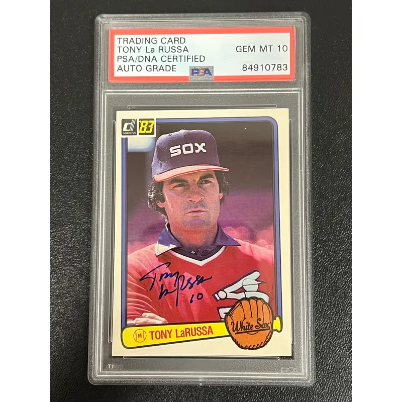1982 Donruss #571 Tony La Russa Signed Card AUTO PSA Slabbed White Sox