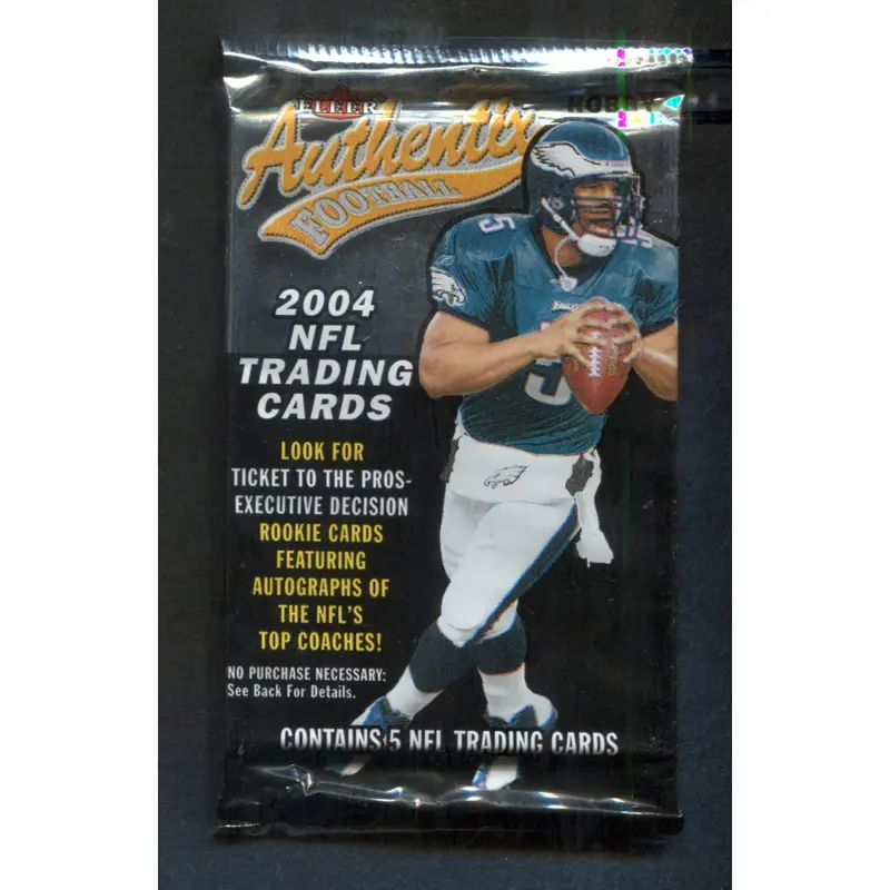 2004 Fleer Authentix Football Unopened Pack (Hobby) (5)
