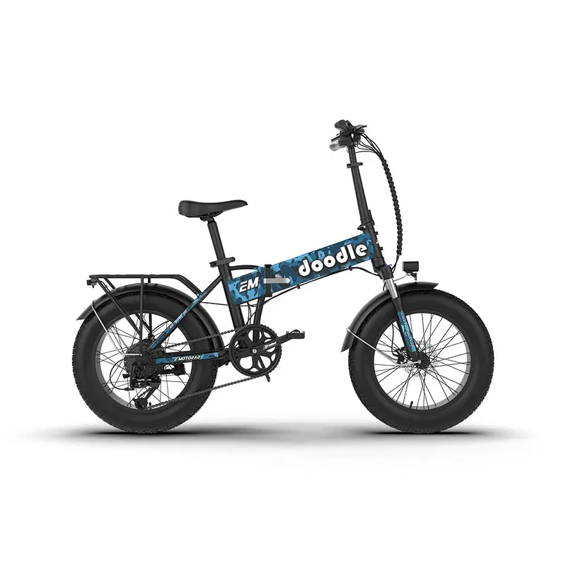 Doodle Pro Military Blue Electric Folding Bike Urban Series EMotorad | KIBI SPORTS