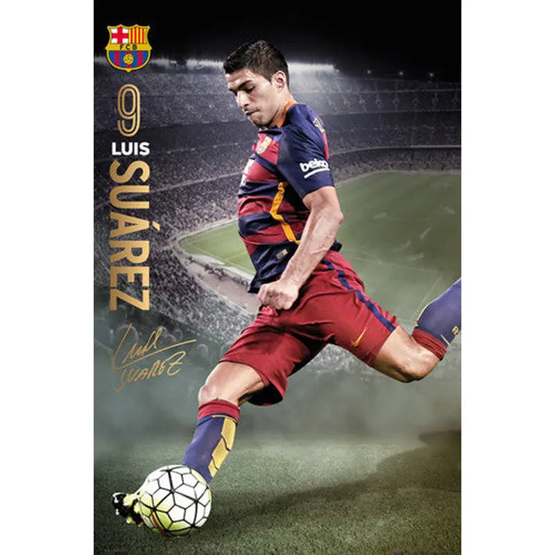 Luis Suarez "Game Night" FC Barcelona Signature Series Official Poster - GB Eye 2015/16