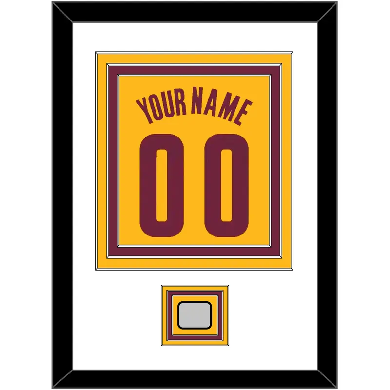Cleveland Name & Number With Champions Patch - Alternate Yellow (2012-2017) - Triple Mat 1