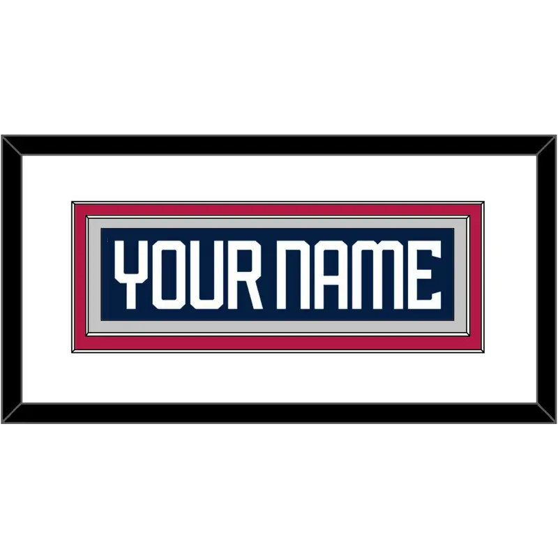 United States Mens Hockey Nameplate - 2025 4 Nations Blue - Double Mat 2
