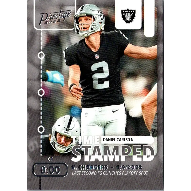2022 Panini Prestige Time Stamped Daniel Carlson #TS-10