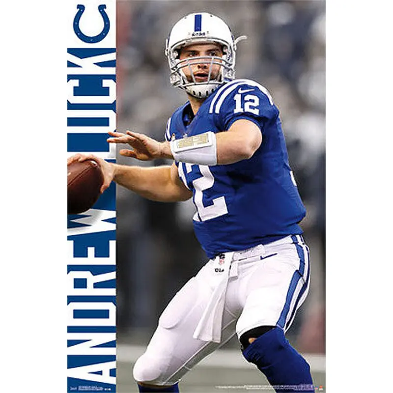 Andrew Luck "Cannon" Indianapolis Colts NFL Action Poster - Costacos Sports