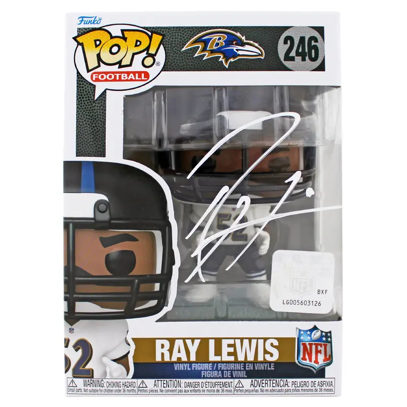 Ravens Ray Lewis Authentic Signed #246 Funko Pop Vinyl Figure BAS Witnessed