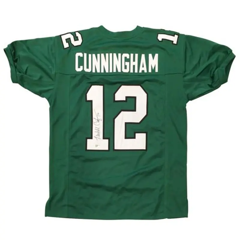 Randall Cunningham Autographed Philadelphia Eagles (Green #12) Custom Jersey