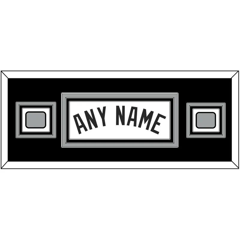 San Antonio Name With 2 Finals Patches - Home White (2002-2017) - Triple Mat 4