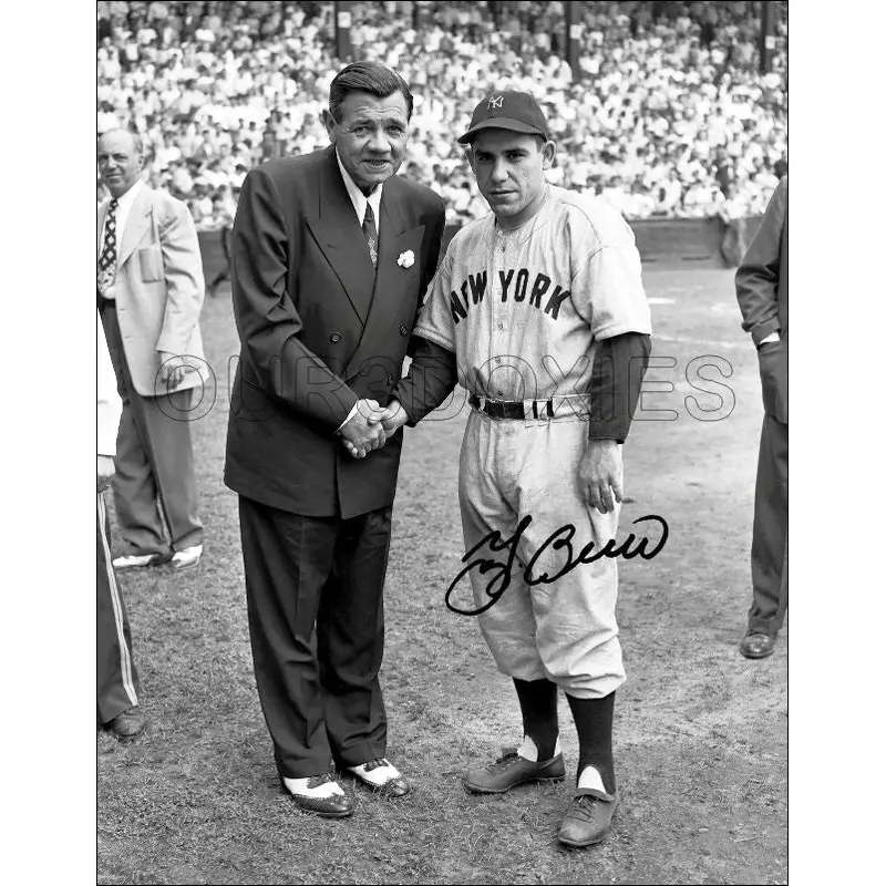 Babe Ruth Yogi Berra 11X14 Photo - Autographed 1947 New York Yankees - 2012
