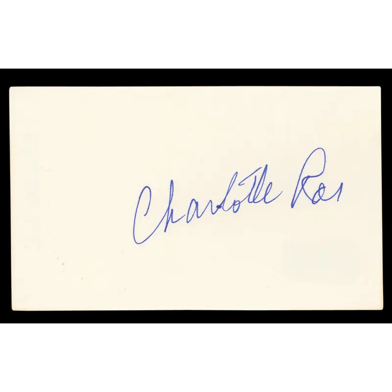 Charlotte Rae The Facts of Life Authentic Signed 3x5 Index Card BAS #BL96722