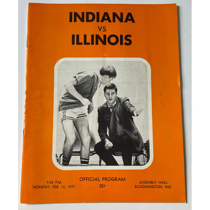 Indiana University vs Illinois 1973 basketball program