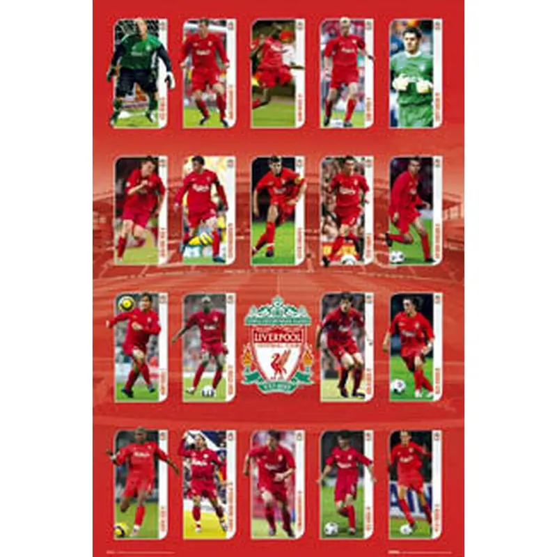 Liverpool FC "Super 19" Team Player Action Poster - GB Posters 2005