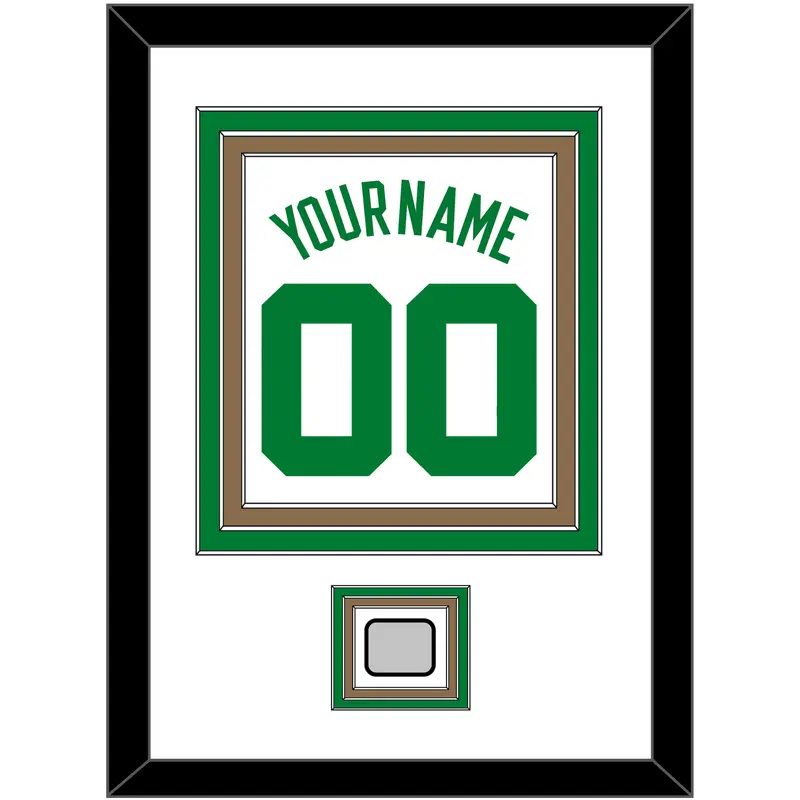 Boston Name & Number With Finals Patch - Home White (1972-2018) - Triple Mat 1