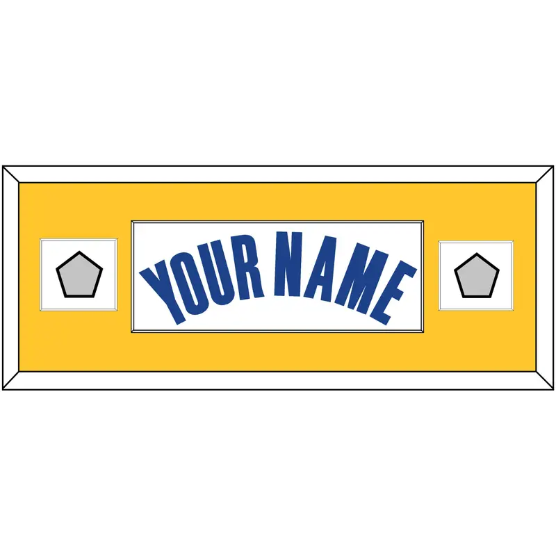 Golden State Name & 2 Champions Patches - White Association - Single Mat 4