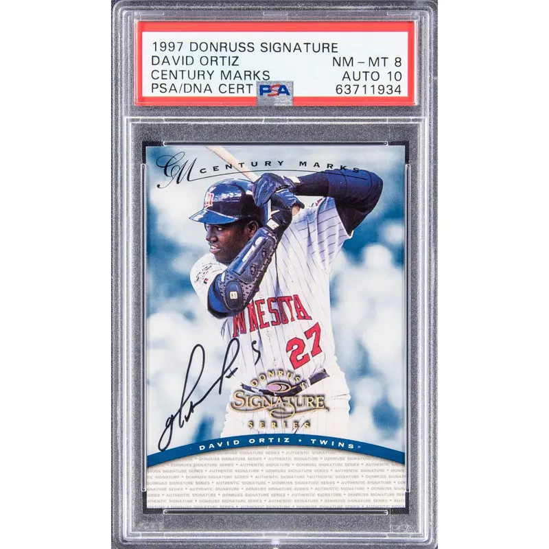 1997 Donruss Signature Series Century Marks David Ortiz Auto RC /100 PSA Auto 10