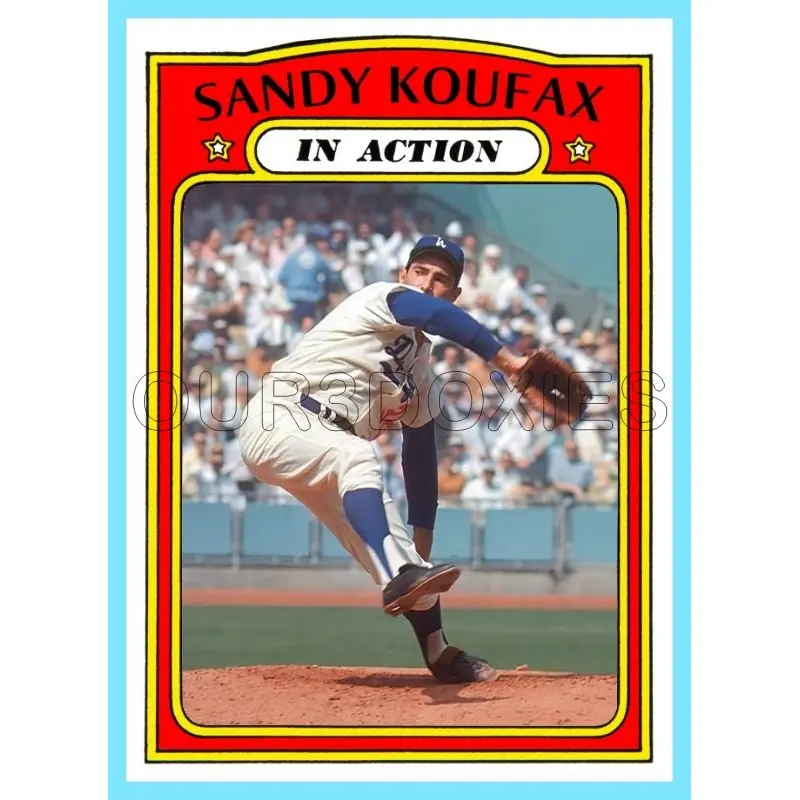 Sandy Koufax In Action 1972 Topps Custom Card - 4750