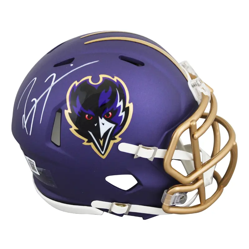 Ravens Ray Lewis Authentic Signed 2024 On-Field Speed Mini Helmet BAS Witnessed