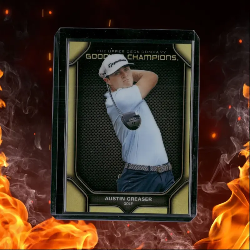 2024 Upper Deck Goodwin Champions Austin Greaser Portraits Black and Gold 26/50