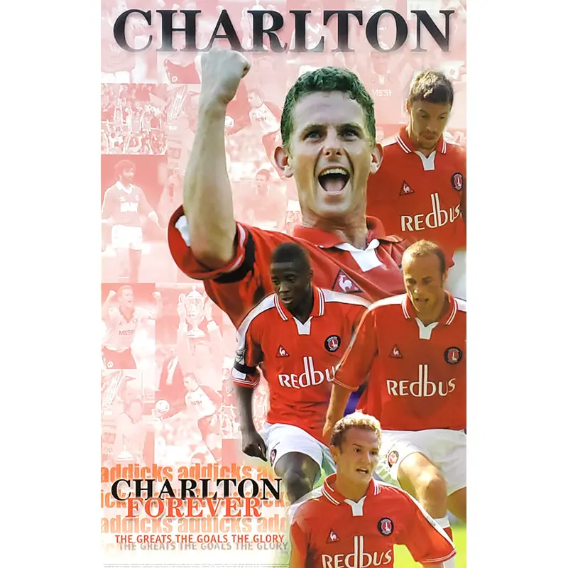 Charlton Athletic FC "Charlton Forever" Football Soccer Action Poster - U.K. 2000