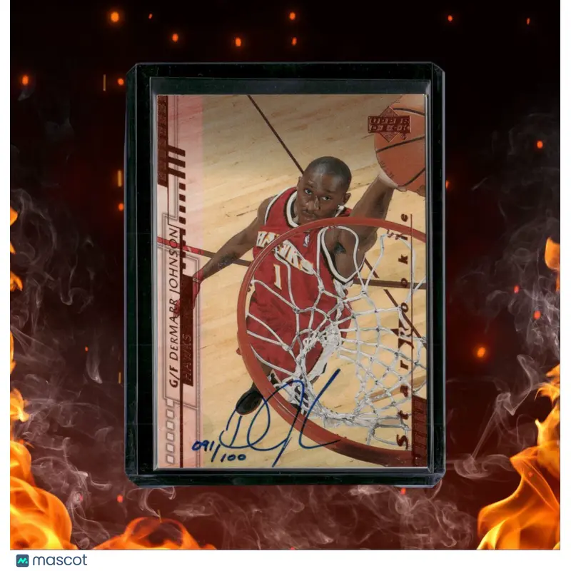 2002-03 Upper Deck DerMarr Johnson Auto 091/100 #1
