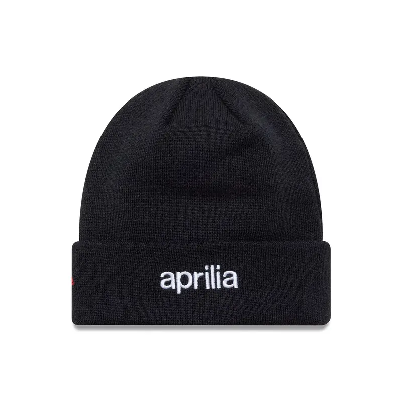 Aprilia Polylana Black Cuff Knit Beanie Hat