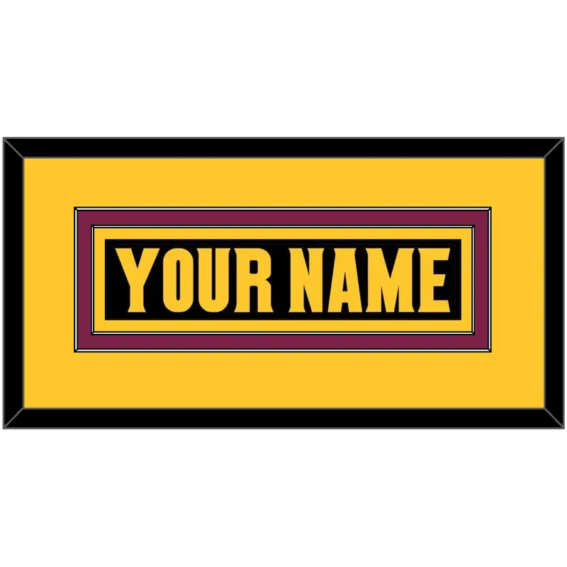 Arizona State Hockey Nameplate - Alternate Black (2018-2024) - Double Mat 4