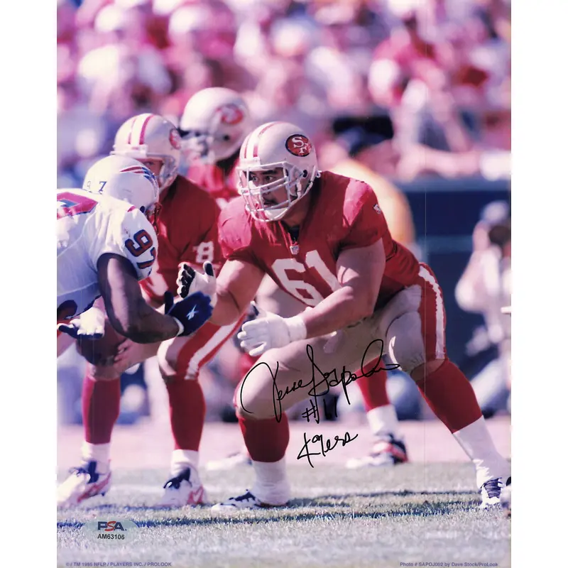 Jesse Sapolu signed 8x10 photo PSA/DNA San Francisco 49ers Autographed
