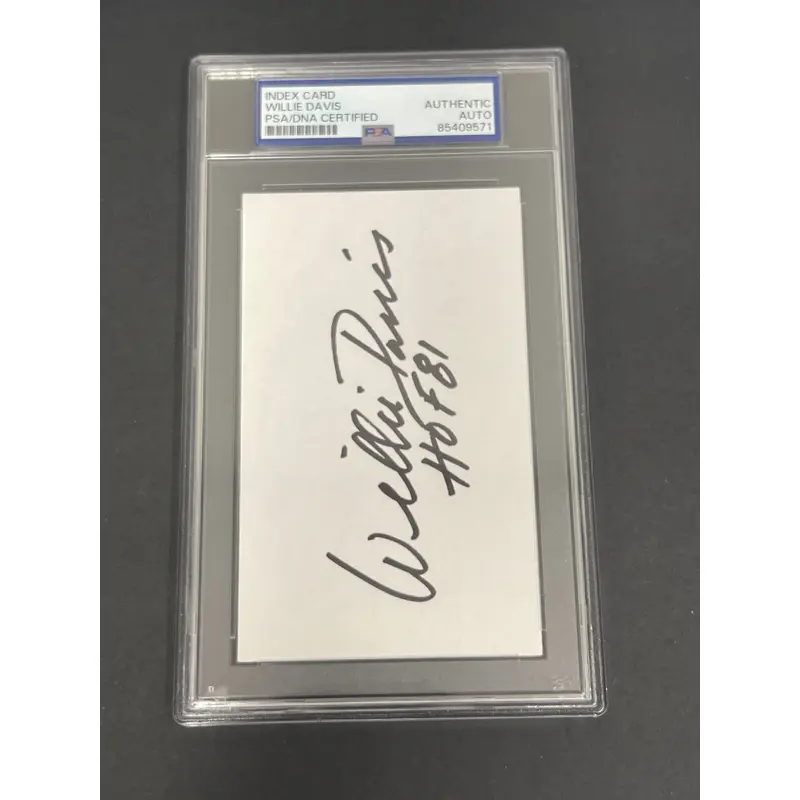 Willie Davis signed Index Card PSA/DNA Autographed Green Bay Packers