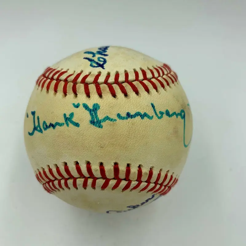 1935 Detroit Tigers World Series Champs Signed Baseball Hank Greenberg JSA COA