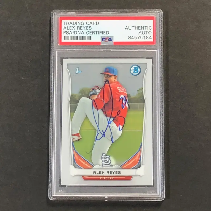 2014 Bowman #BP47 Alex Reyes Signed Card PSA Slabbed Auto