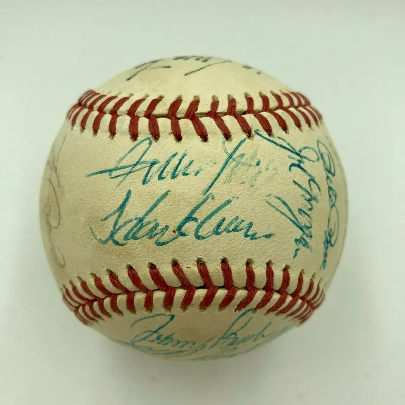 Willie Mays Hank Aaron Sweetspot 1973 All Star Game Team Signed Baseball JSA COA