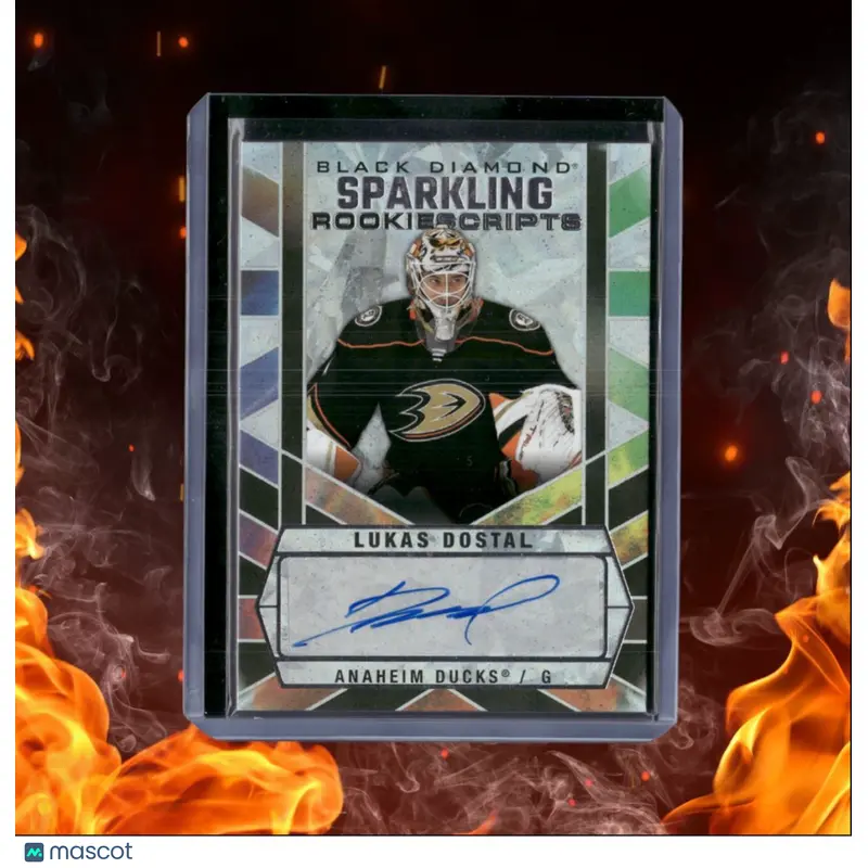 2022-23 Upper Deck Black Diamond Lukas Dostal Sparkling Scripts Rookie Auto