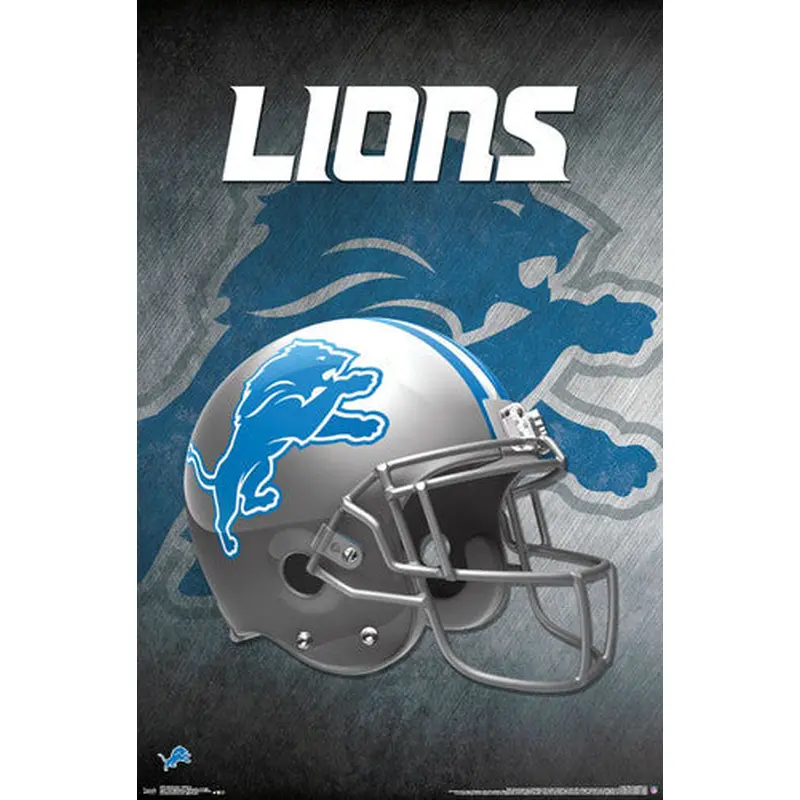 Detroit Lions Official NFL Football Team Helmet Logo Poster - Trends International
