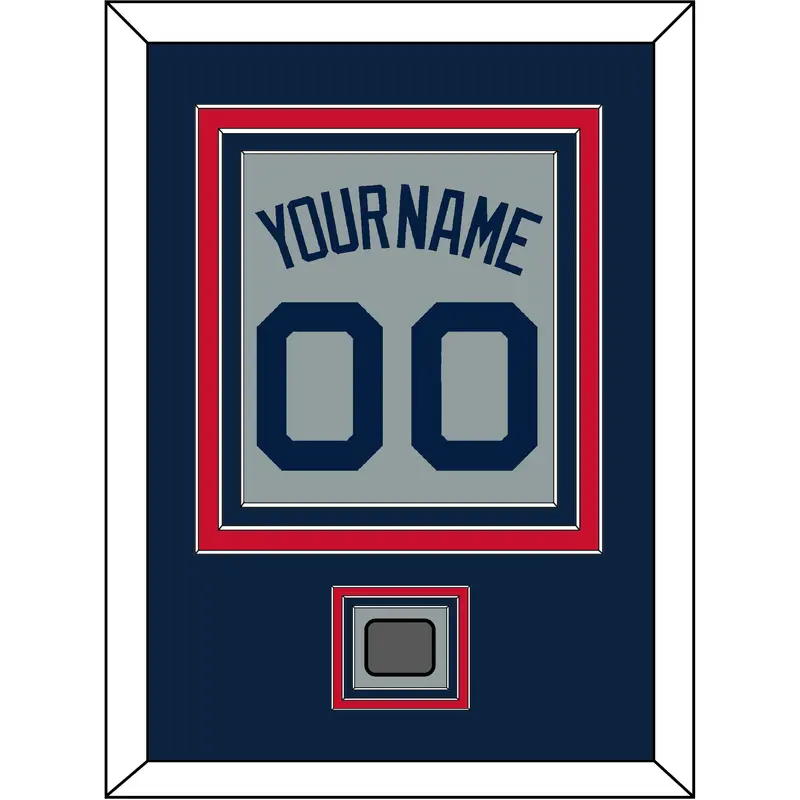 Boston Name, Number & World Series Champions Patch - Road Gray (2009-2013) - Triple Mat 3