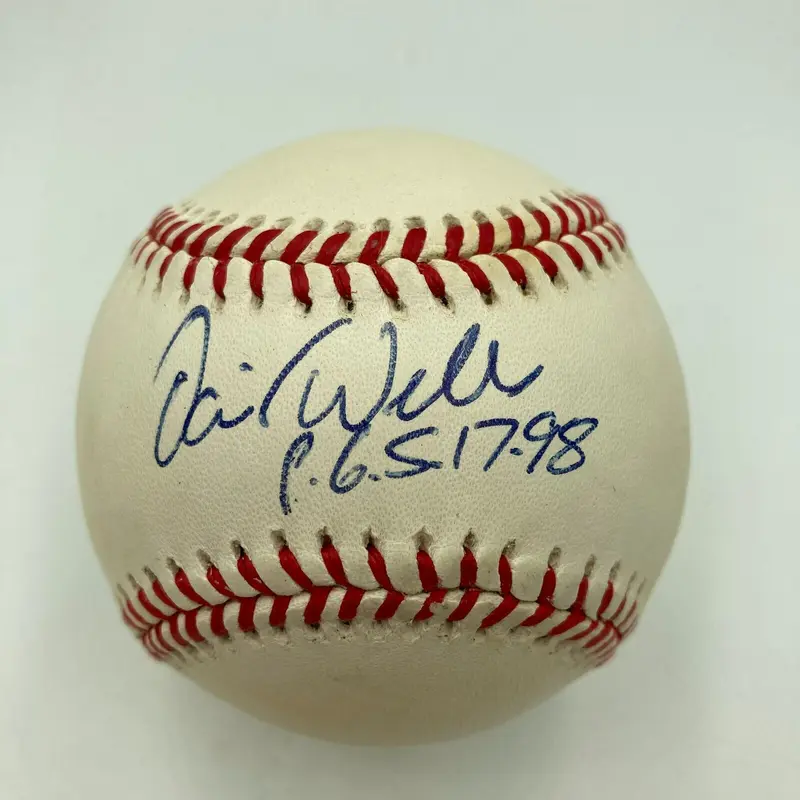 David Wells Perfect Game Signed American League Baseball New York Yankees