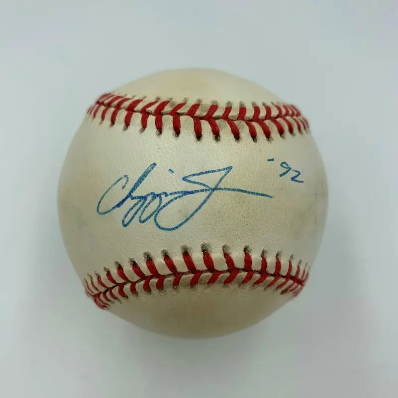 Incredible 1992 Chipper Jones Pre Rookie Single Signed Baseball With PSA DNA COA